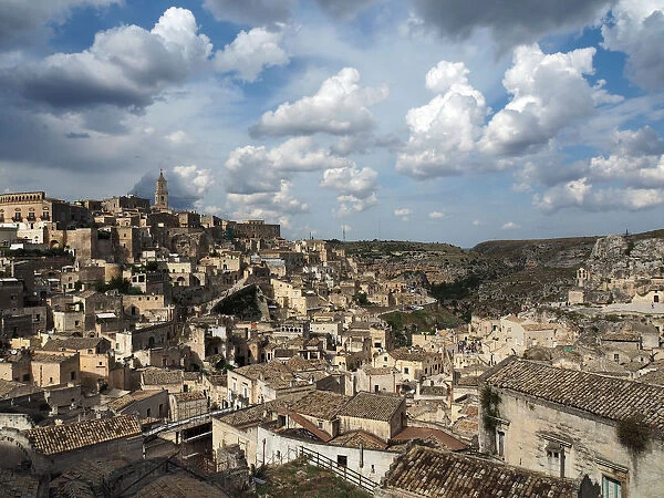 Beautiful Clouds Over The City Of Matera, UNESCO World Heritage Site, Southern Italy