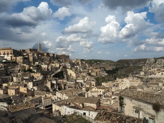 Framed Print : Beautiful Clouds Over The City Of Matera, UNESCO World Heritage Site, Southern Italy Framed Print : Beautiful Clouds Over The City Of Matera, UNESCO World Heritage Site, Southern Italy
