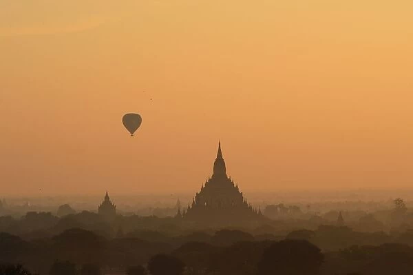 Beautiful morning scene in Old Bagan, Myanmar