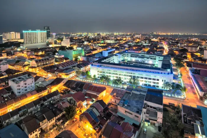 Framed Print : Beautiful night in George Town Framed Print : Beautiful night in George Town