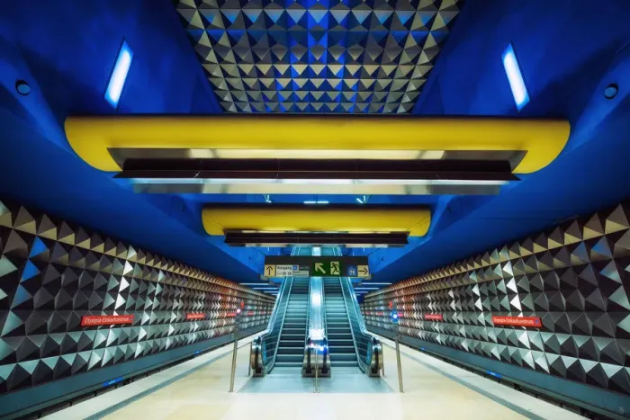 Framed Print : The Beautiful subway station in Munich, Germany Framed Print : The Beautiful subway station in Munich, Germany