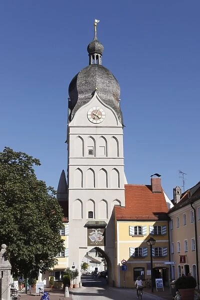Beautiful Tower or Landshuter Gate, Erding, Upper Bavaria, Bavaria, Germany, Europe