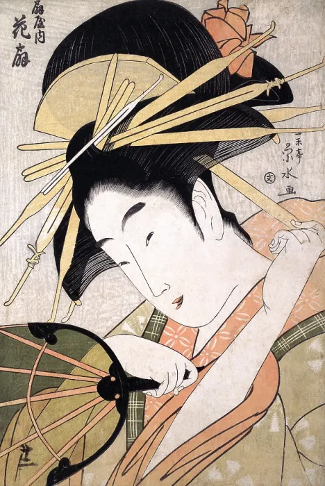 Framed Print : A Beauty. Ichirakutei Eisui (Japanese, active ca Framed Print : A Beauty. Ichirakutei Eisui (Japanese, active ca