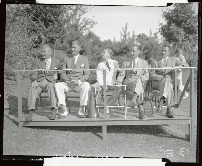 Framed Print : Beauty Contest Judges Sitting Outside Framed Print : Beauty Contest Judges Sitting Outside