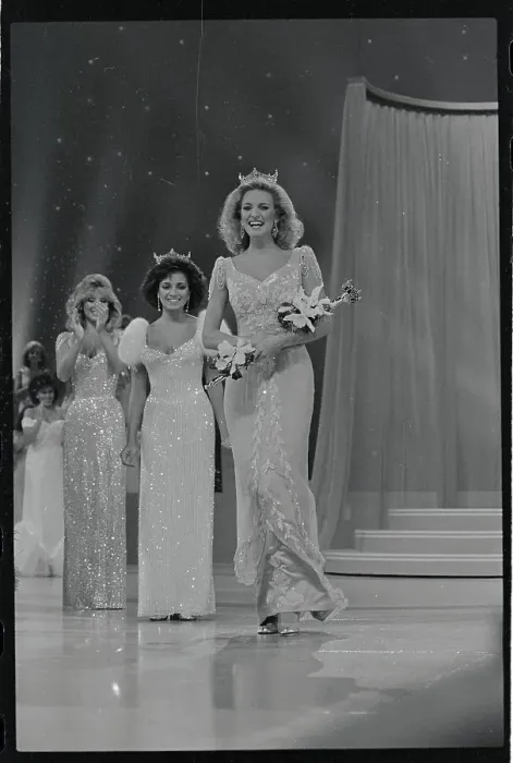 Framed Print : Beauty Contest Winners on Contest Runway Framed Print : Beauty Contest Winners on Contest Runway