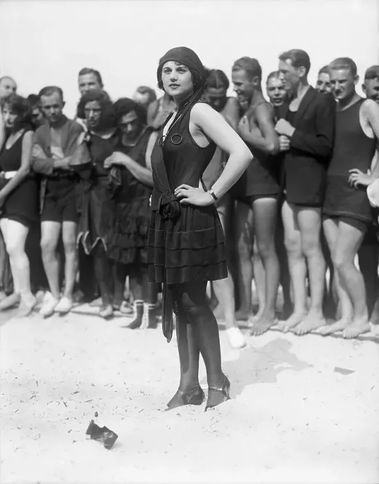 Framed Print : Beauty Contestant Posing in Front of Crowd Framed Print : Beauty Contestant Posing in Front of Crowd