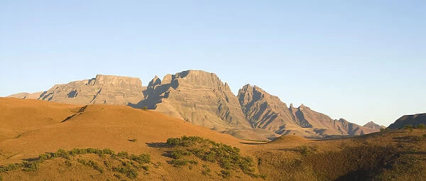 Beauty In Nature, Bush, Clear Sky, Distant, Drakensberg, Generic Location, Injasuti National Park