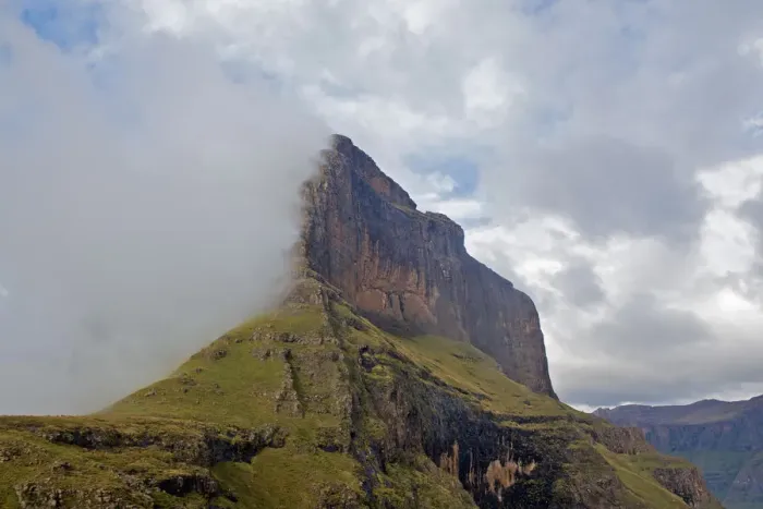 Framed Print : beauty in nature, cathedral peak, cloud, colour image, day, daytime, drakensberg Framed Print : beauty in nature, cathedral peak, cloud, colour image, day, daytime, drakensberg