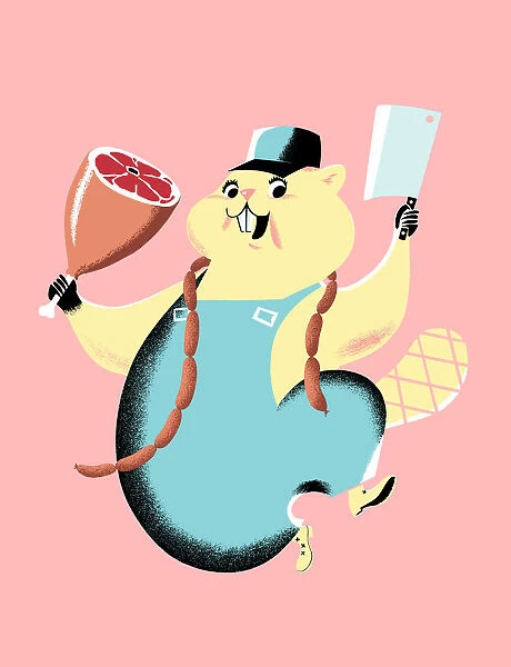Beaver with Cleaver