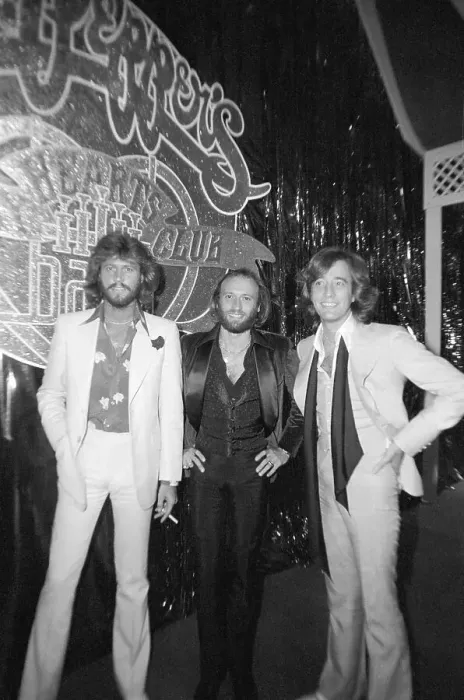 Framed Print : Bee Gees At Party For Movie Framed Print : Bee Gees At Party For Movie