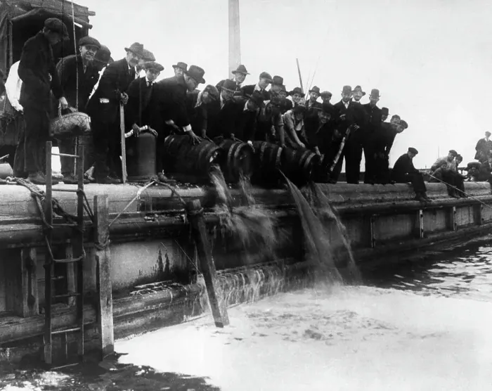 Framed Print : Beer Being Dumped into Lake Michigan Framed Print : Beer Being Dumped into Lake Michigan