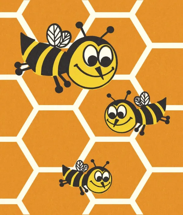 Framed Print : Bees and Honeycomb