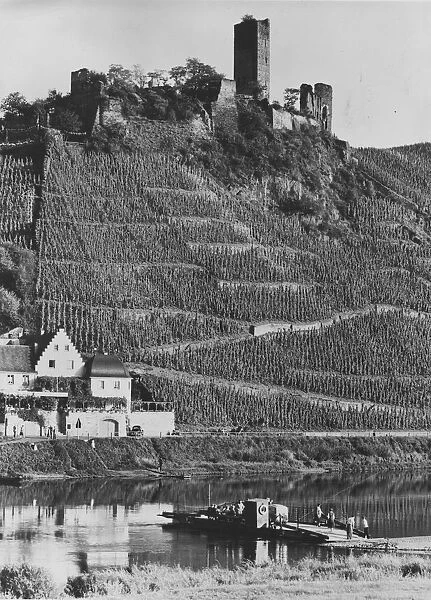Beilstein. Metternich Castle and the vineyards at Beilstein