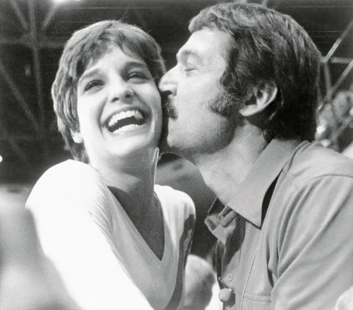 Framed Print : Bela Karolyi Kissing Mary Lou Retton
