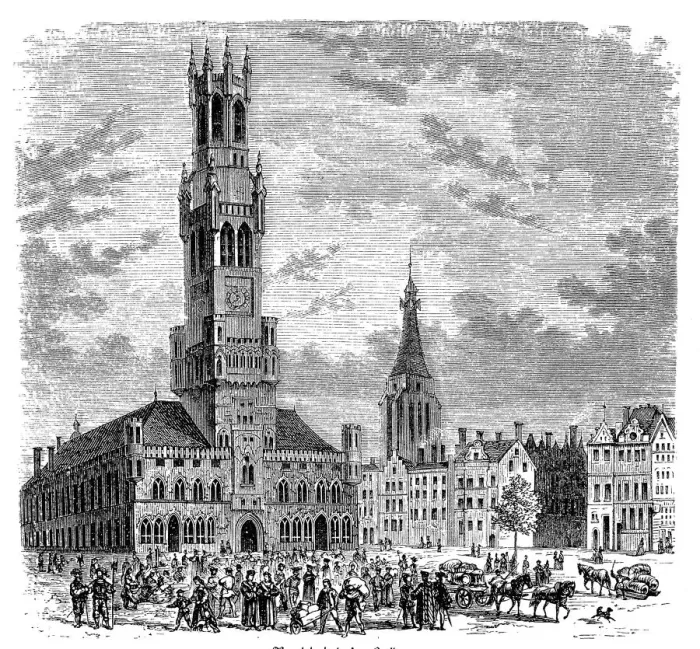 Framed Print : Belfry of Bruges, 17th century Framed Print : Belfry of Bruges, 17th century