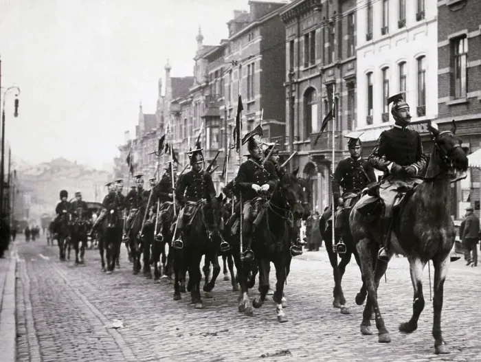 Framed Print : Belgian Lancers In Brussels Framed Print : Belgian Lancers In Brussels