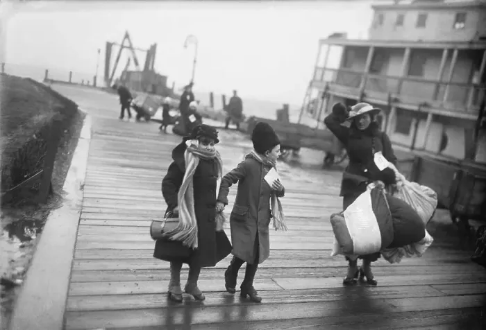 Framed Print : Belgian Refugees at Ellis Island Framed Print : Belgian Refugees at Ellis Island