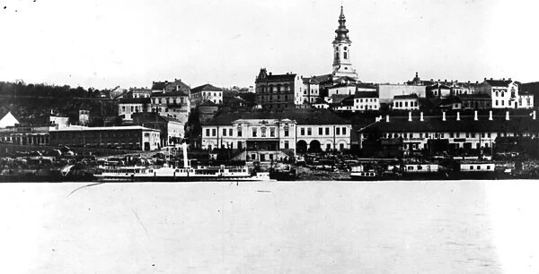 Belgrade. circa 1916: A general view of Belgrade during World War I