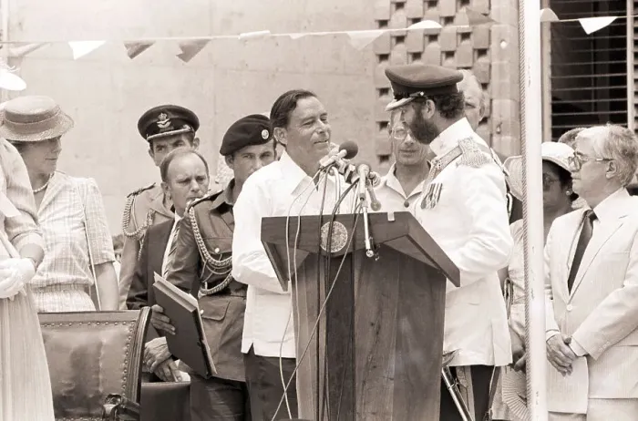 Framed Print : Belize Prime Minister on Independence Day