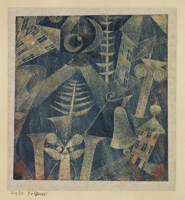 Framed Print : The bell!. Artist: Klee, Paul (1879-1940)