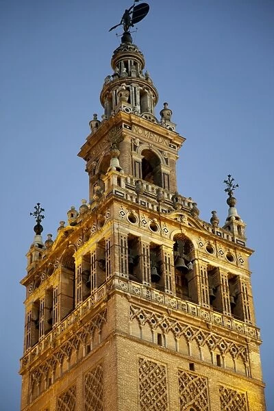 The bell tower, La Giralda, of the Seville Cathedral, Spain