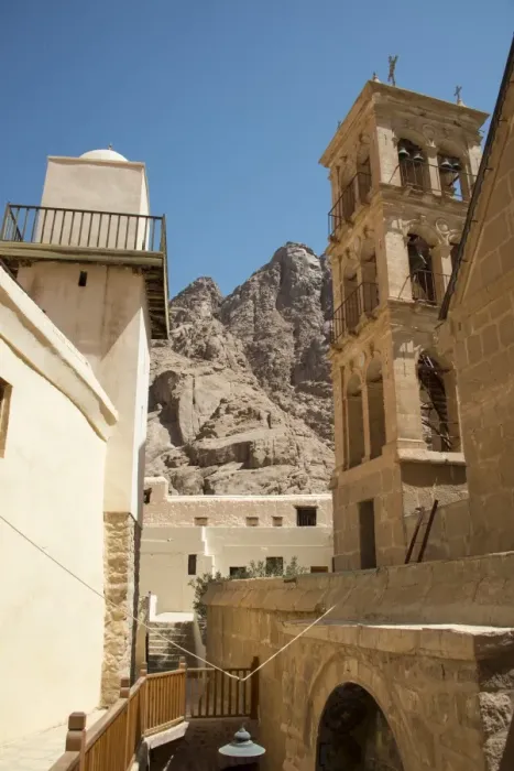 Framed Print : Bell tower and mosque of Saint Catherine Monastery Framed Print : Bell tower and mosque of Saint Catherine Monastery