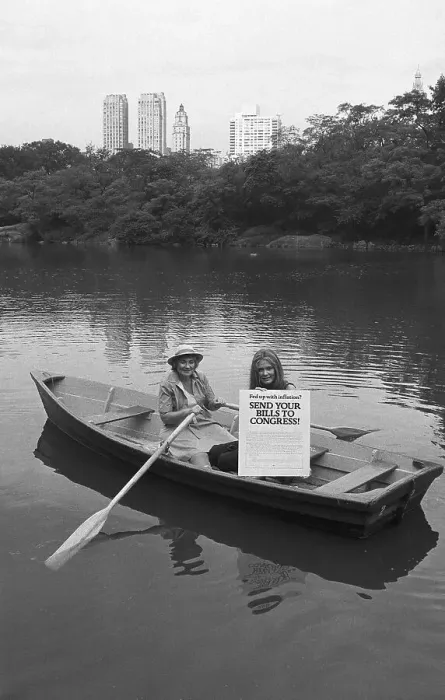 Framed Print : Bella Abzug and Gloria Steinem in Boat Framed Print : Bella Abzug and Gloria Steinem in Boat