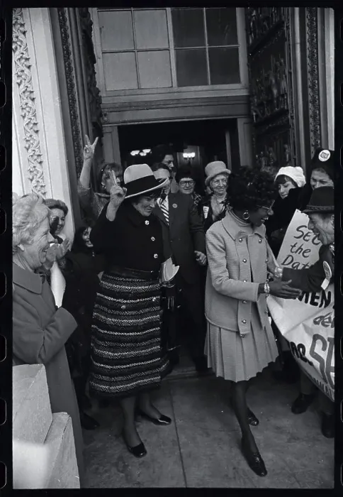 Framed Print : Bella Abzug Standing with Demonstrators Framed Print : Bella Abzug Standing with Demonstrators