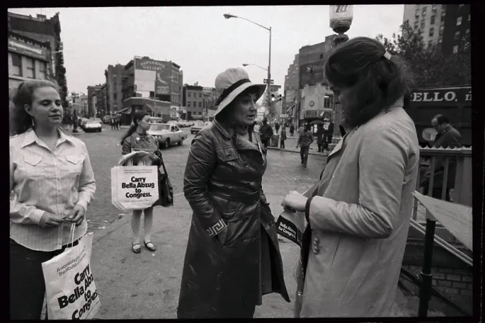 Framed Print : Bella Abzug Standing Outside Campaign Headquarters Framed Print : Bella Abzug Standing Outside Campaign Headquarters