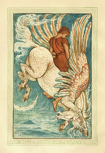 Bellerophon on Pegasus - Greek mythology