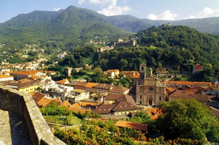 Framed Print : Bellinzona and Castle Framed Print : Bellinzona and Castle