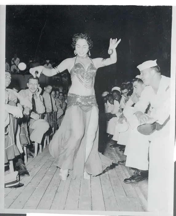 Framed Print : Belly Dancer Performing for Sailors