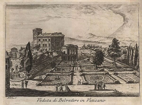 Belvedere in Vaticano, 1767, Rome, Italy, digital reproduction of an 18th century original, original date unknown