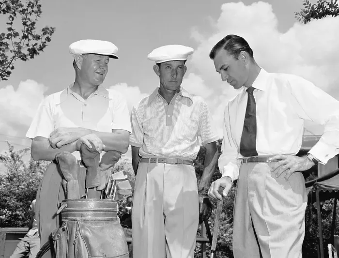 Framed Print : Ben Hogan, Byron Nelson, Ramond Gafford on Course Framed Print : Ben Hogan, Byron Nelson, Ramond Gafford on Course