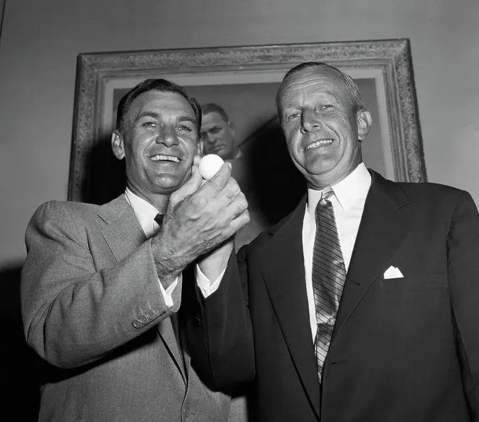 Framed Print : Ben Hogan Giving Ike Grainger Ball Framed Print : Ben Hogan Giving Ike Grainger Ball