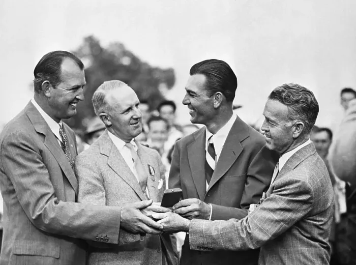 Framed Print : Ben Hogan with Golf Executives Framed Print : Ben Hogan with Golf Executives