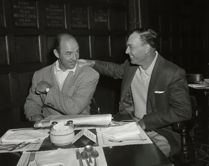 Framed Print : Ben Hogan with Hand on Snead's Shoulder