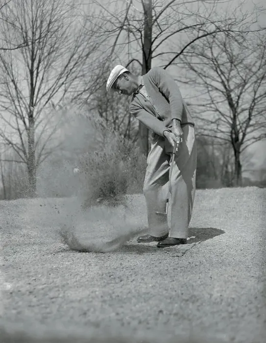 Framed Print : Ben Hogan Hitting Ball Out of Sand Trap Framed Print : Ben Hogan Hitting Ball Out of Sand Trap