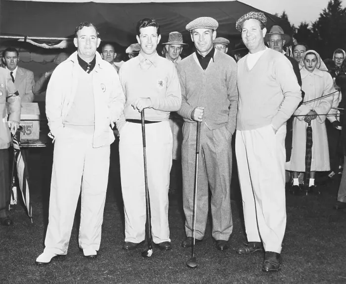 Framed Print : Ben Hogan Posed with Other Golfers Framed Print : Ben Hogan Posed with Other Golfers