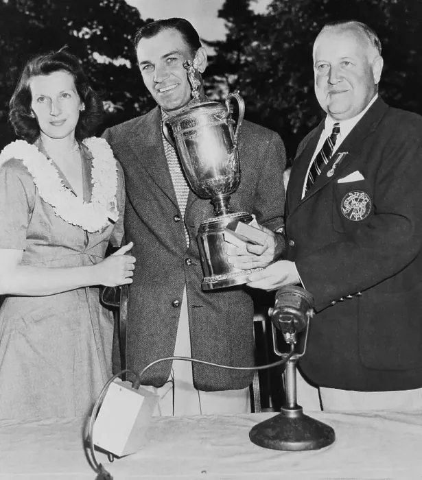 Framed Print : Ben Hogan Receiving Trophy Framed Print : Ben Hogan Receiving Trophy