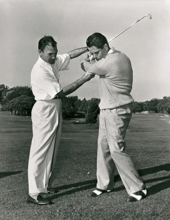Framed Print : Ben Hogan Showing Glenn Ford How to Swing Framed Print : Ben Hogan Showing Glenn Ford How to Swing