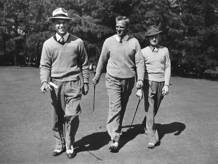 Framed Print : Ben Hogan Strolling Along With Other Golfers Framed Print : Ben Hogan Strolling Along With Other Golfers