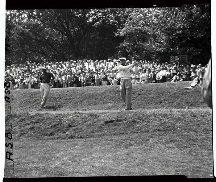 Framed Print : Ben Hogan Swinging Golf Club Framed Print : Ben Hogan Swinging Golf Club