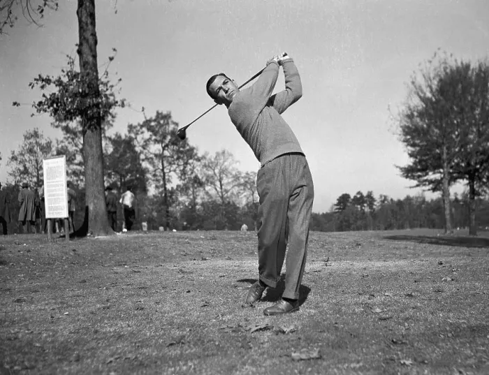 Framed Print : Ben Hogan Swinging Golf Club Framed Print : Ben Hogan Swinging Golf Club