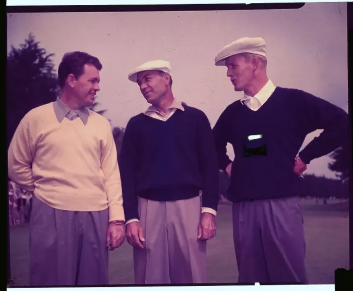 Framed Print : Ben Hogan Talking it Over With Other Golfers Framed Print : Ben Hogan Talking it Over With Other Golfers
