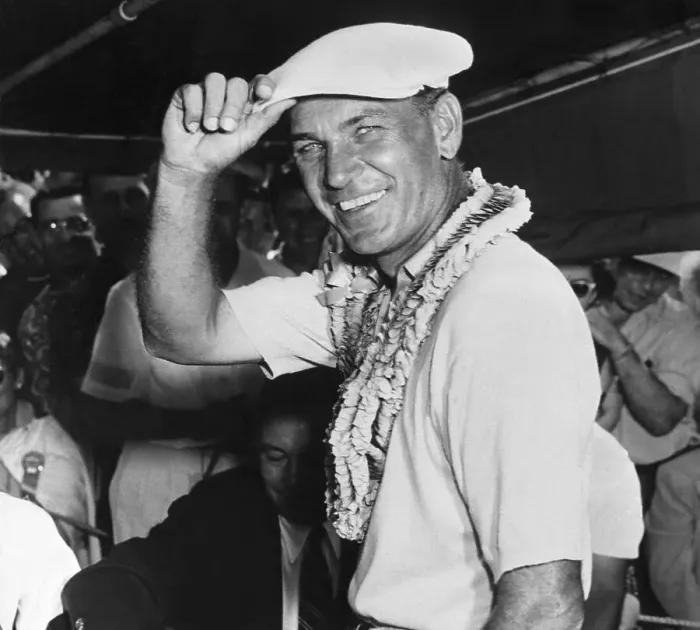 Framed Print : Ben Hogan Wearing Victory Lei Framed Print : Ben Hogan Wearing Victory Lei