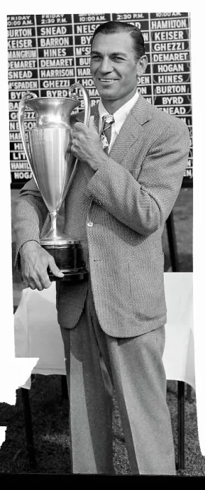 Framed Print : Ben Hogan with Winning Trophy Framed Print : Ben Hogan with Winning Trophy