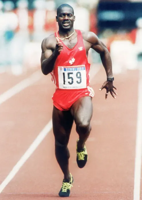 Framed Print : Ben Johnson Running Framed Print : Ben Johnson Running