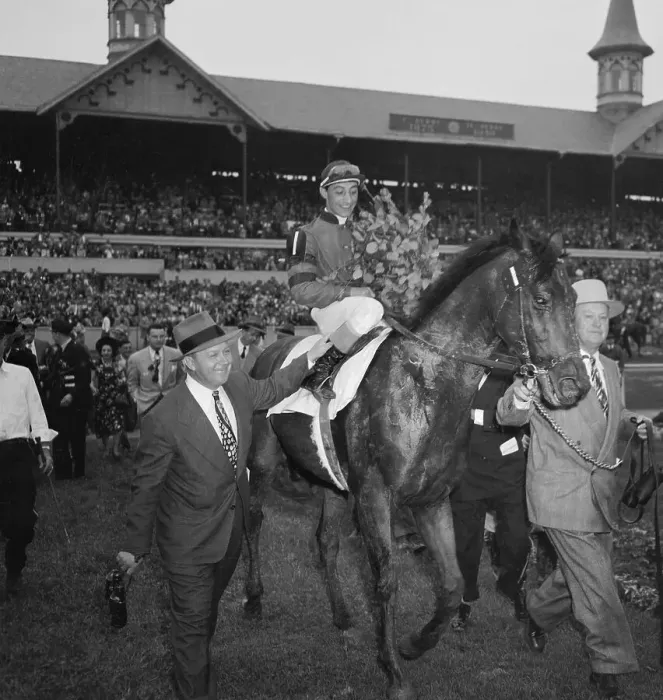 Framed Print : Ben Jones Leading Eddie Arcaro on Citation Framed Print : Ben Jones Leading Eddie Arcaro on Citation