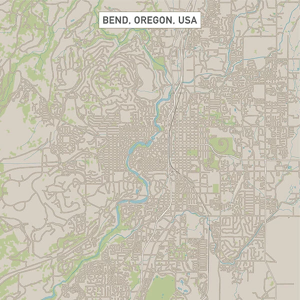Bend Oregon US City Street Map